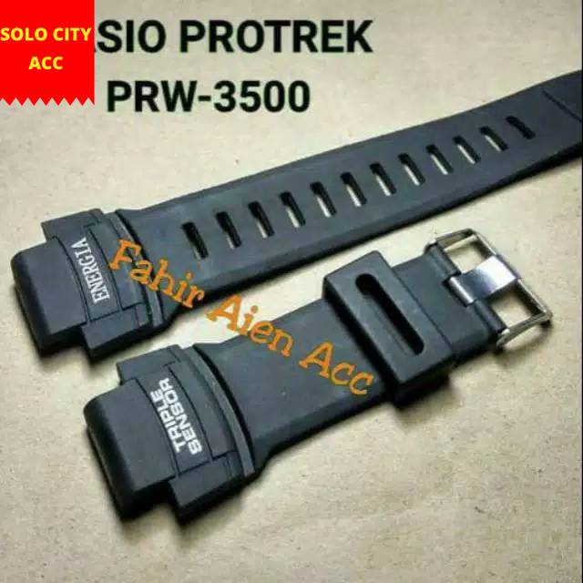 STRAP TALI JAM TANGAN CASIO PROTREK PRW-3500 PRW3500 RUBBER STRAP CASIO G-SHOCK PRW-3500