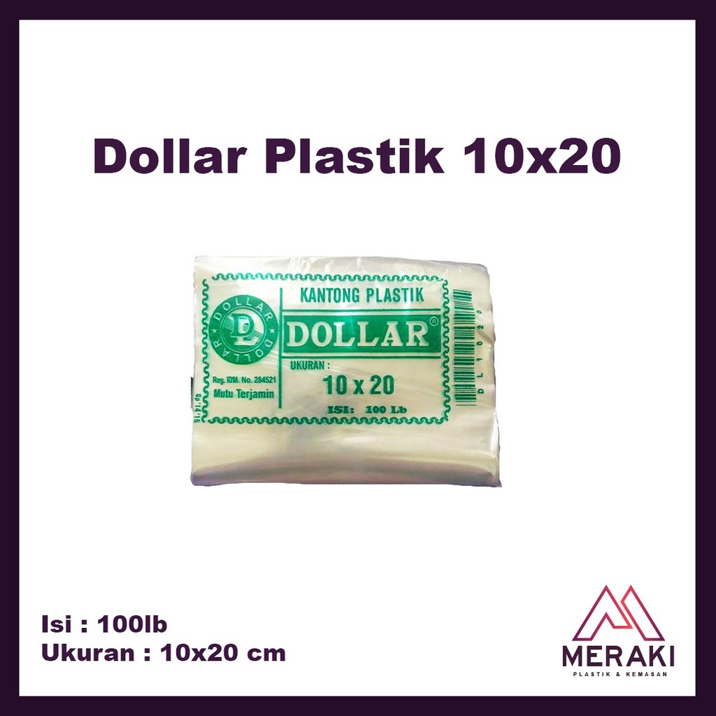 Plastik dollar 10x20
