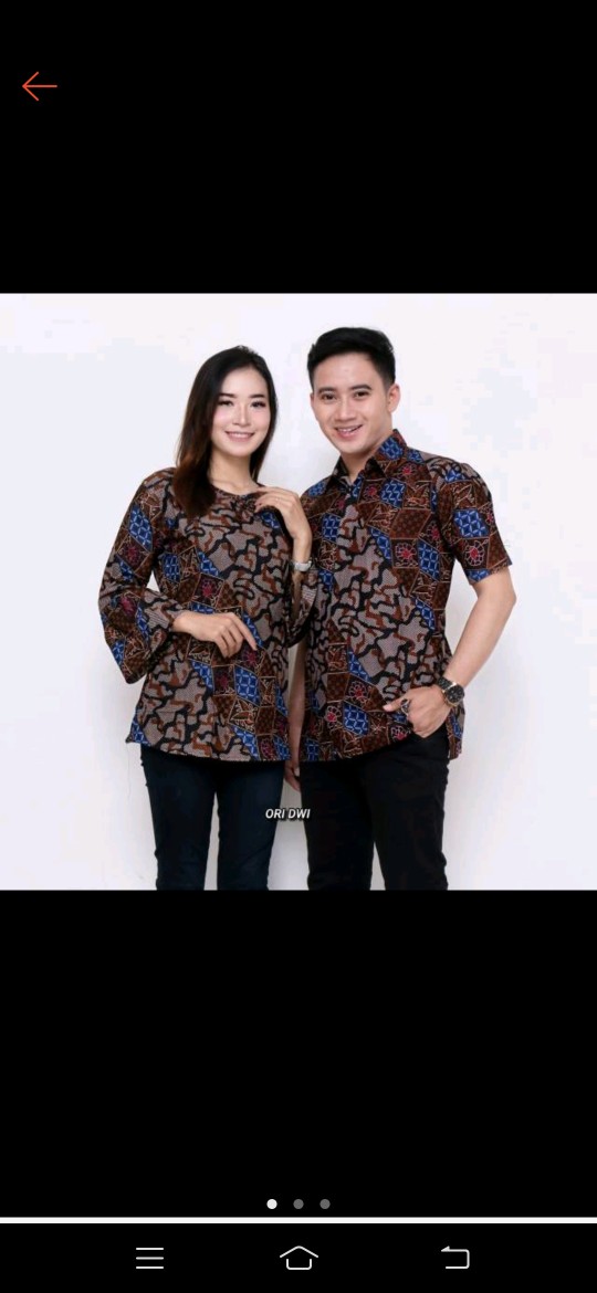 Couple Atasan Baju Batik Wanita Dan Pria Motif Abry