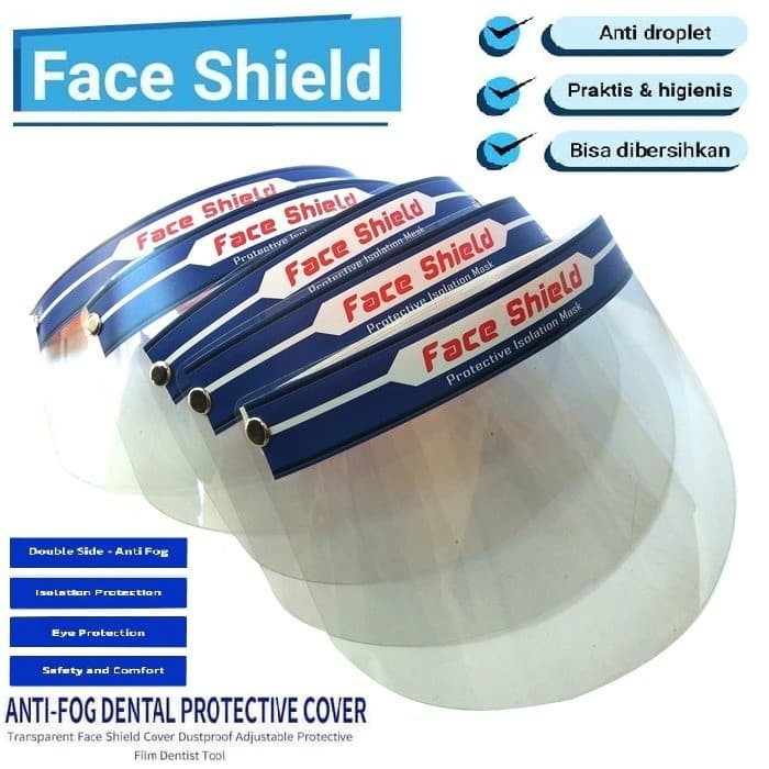 apd face shield. apd pelindung wajah Anti Fog Anti Air pelindung Droplet