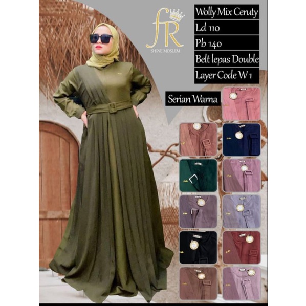 Gamis frilla ceruty bestselerr