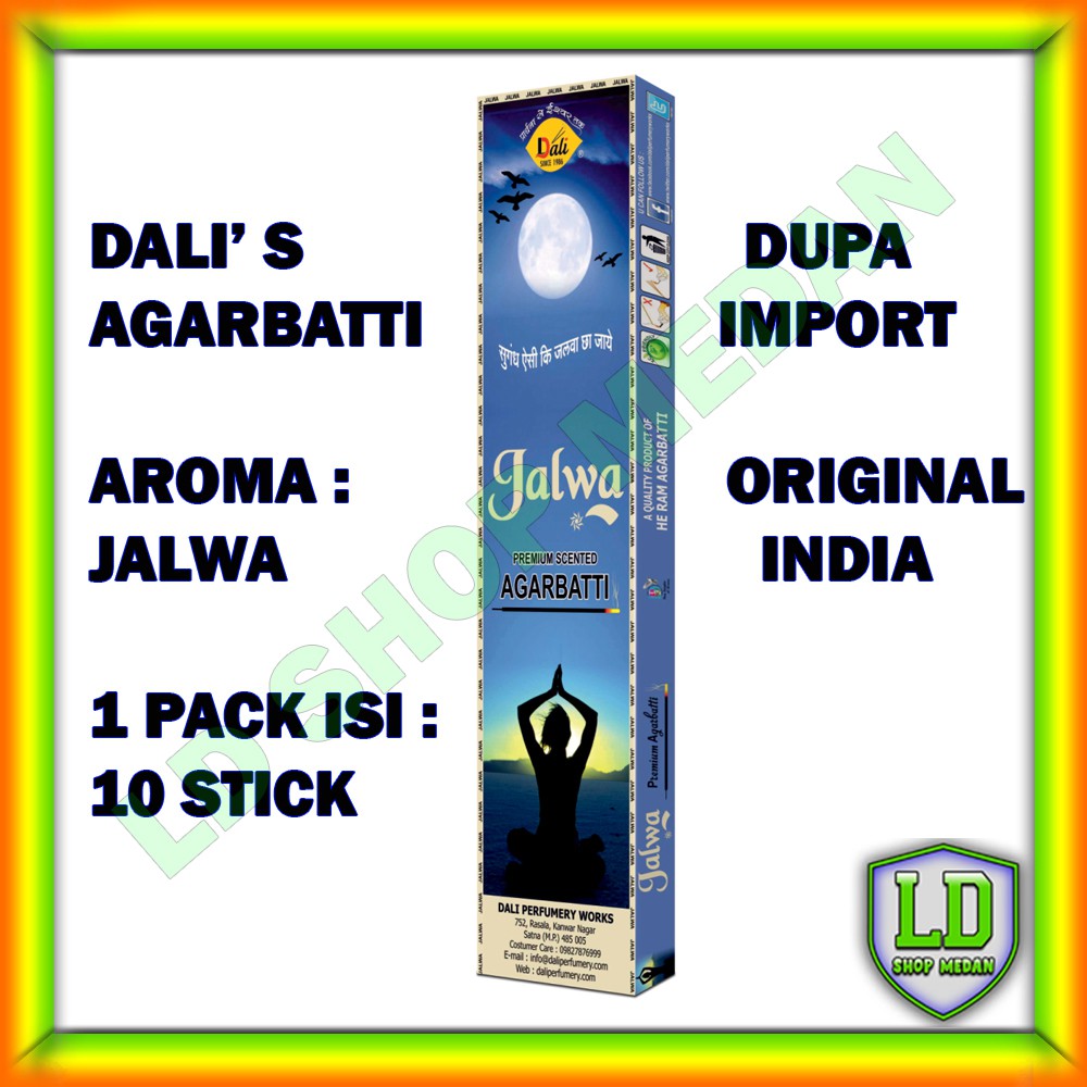 Pengharum Ruangan Bentuk Dupa / Hio Aromaterapi Original Import India Dali Argabatti Incense Sticks