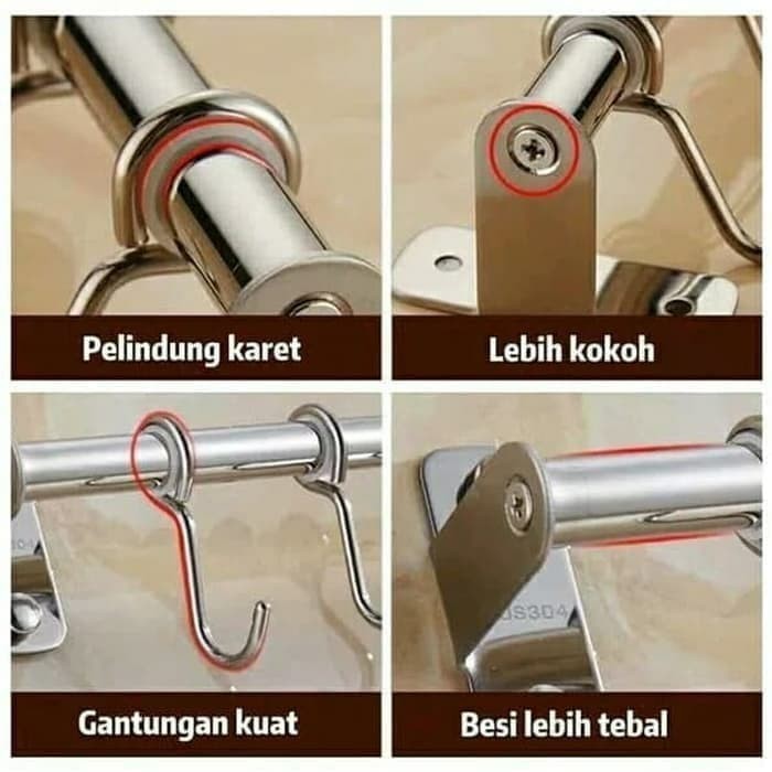 Gantungan Dapur Stainless Steel Subron