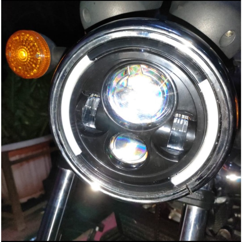 LED HEADLIGHT DAYMAKER 7 INCH Rubicon Harley Jeep Motor Custom