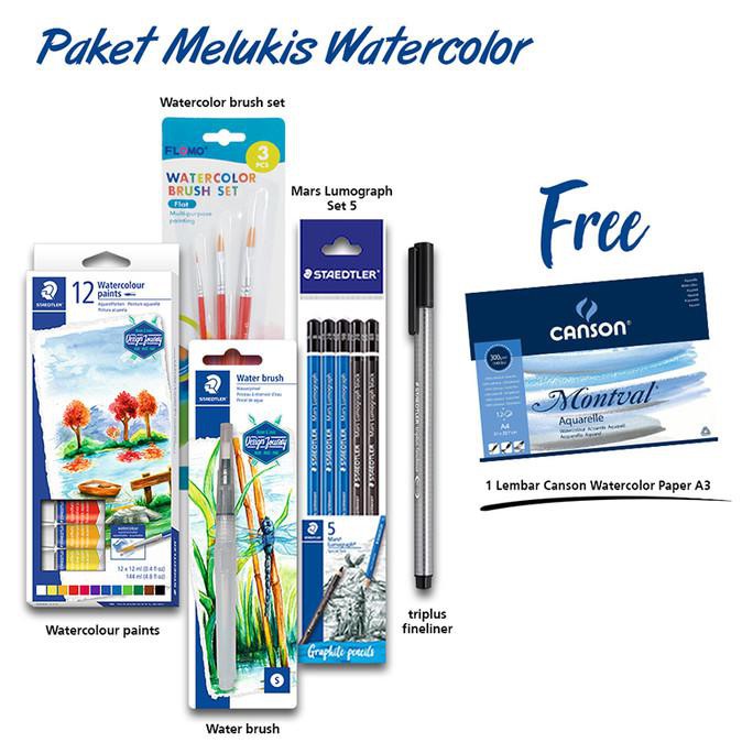 

TERLARIS PAKET MELUKIS WATERCOLOR PERALATAN MELUKIS ART SET MENGGAMBAR