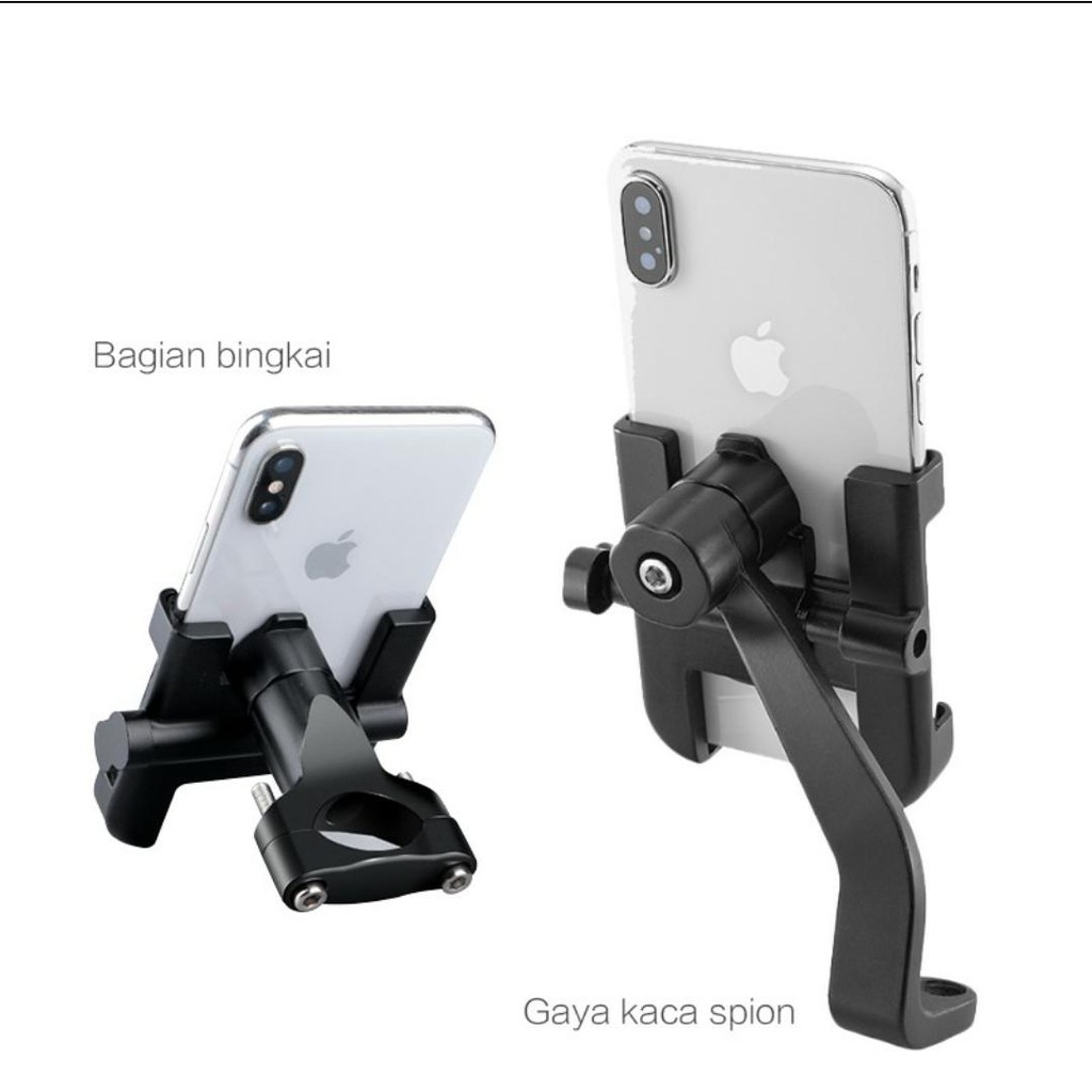 Holder Stang/ Spion Motor Full besi ,Holder Grab/Gojek/Maxim/Shopee