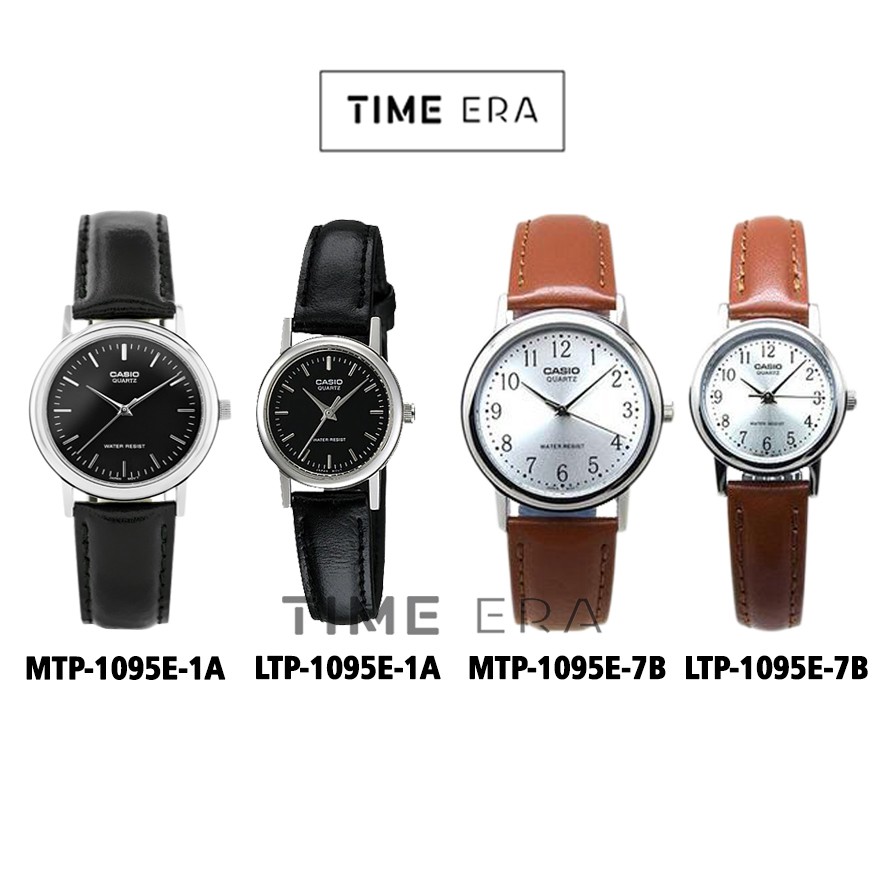 Casio Original MTP-1095E-1A 7B / LTP-1095E-7B 1A Jam Tangan Kulit Couple