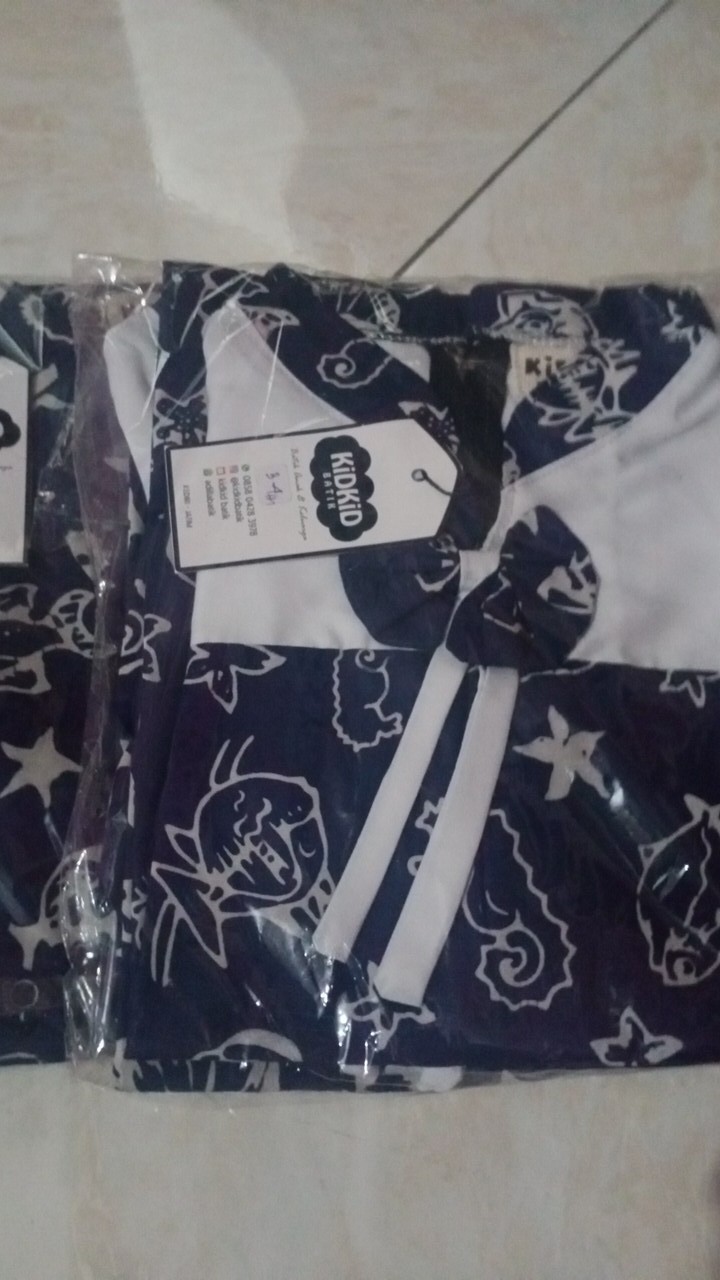Batik Couple Anak Batik Anak Couple Kakak Adik Baju Warna Navy Biru Dongker
