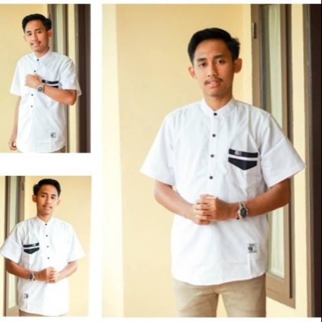 Baju koko modern/koko kekinian/kemeja koko lengan pendek/koko remaja
