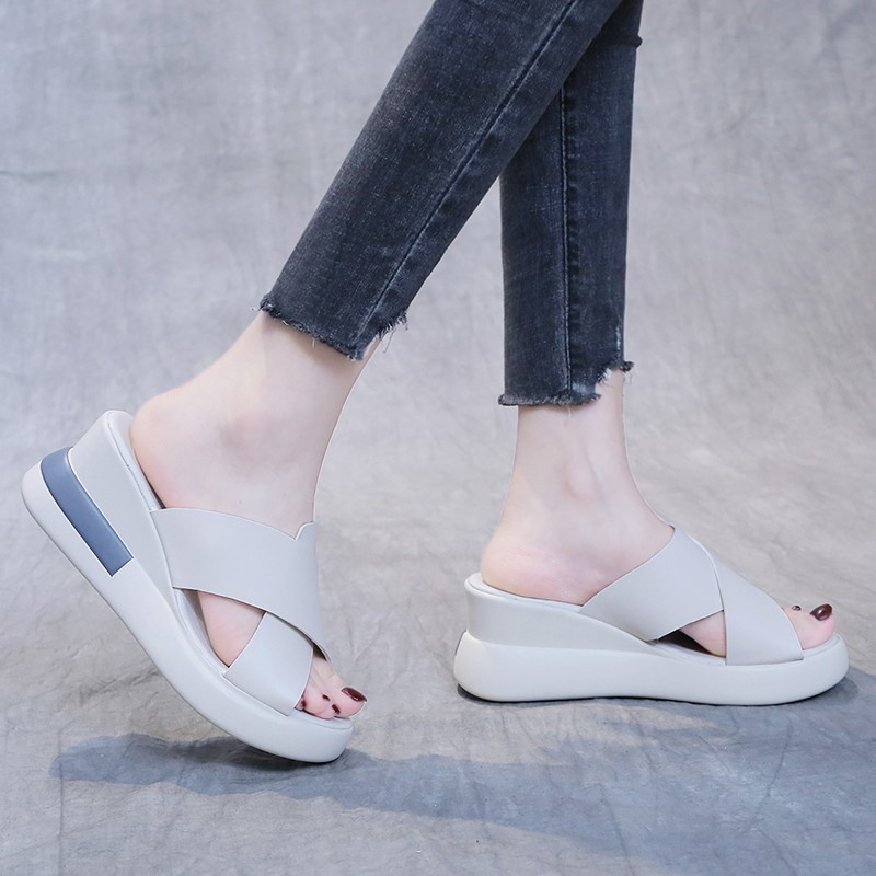 LFS-SW05 Sandal Wedges Wanita Sandal Wanita Import Wedges Tinggi