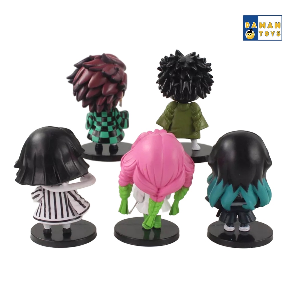 Action Figure Kimetsu No Yaiba Set Gashapon Suwarasetai 1 / Demon Slayer Figure Chibi Qversion