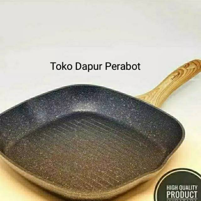 GRILL PAN ANTI LENGKET TEFLON KERAMIK  MARBLE