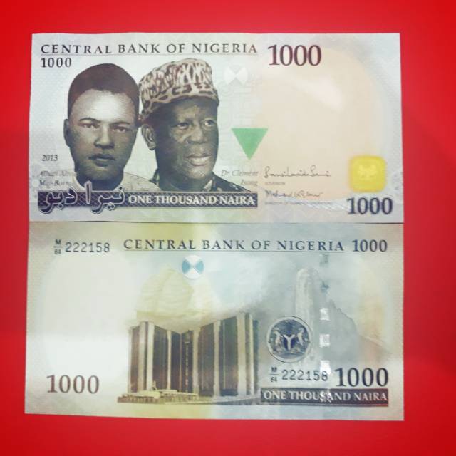 Uang asing nigeria pecahan 1000