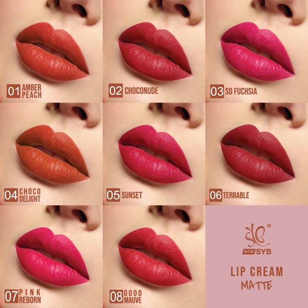 [WARNA CANTIK] [BPOM] SYB Lip Cream Matte 8 Varian | Lipstick | Lipcream | Lipmatte