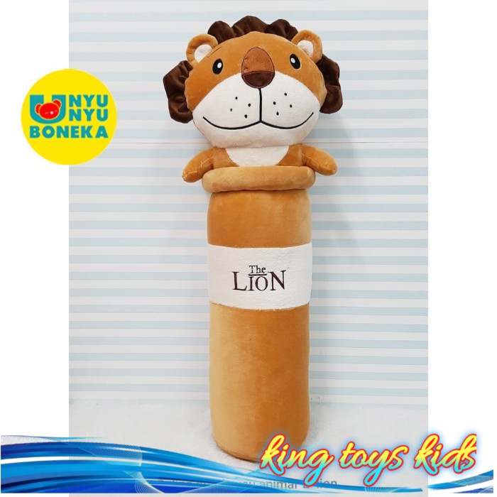 Bantal Guling Lembut 70cm Boneka teddy bear lebah bee singa animal saf - Singa L