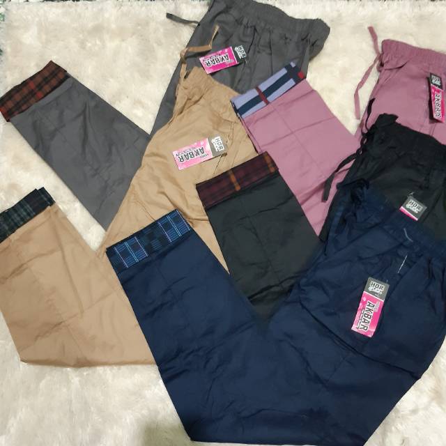 BAGGY PANTS KOMBINASI KATUN STREACH CELANA WANITA POLOS BAGGY PANTS KOMBINASI KATUN STREACH CELANA WANITA POLOS