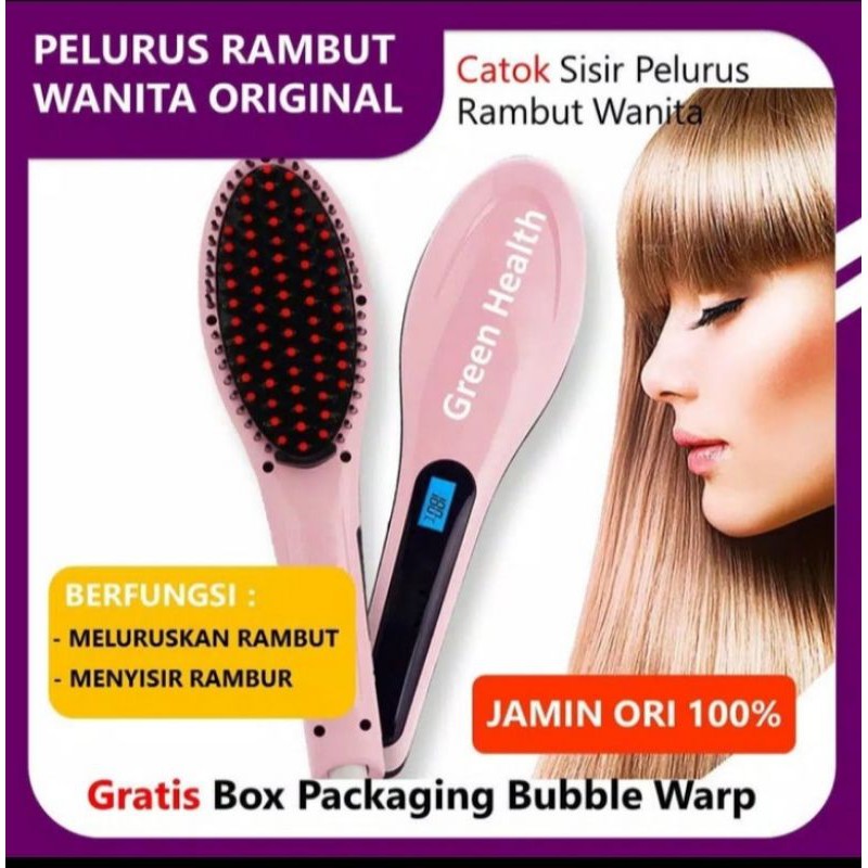 SISIR PELURUS RAMBUT WANITA HQT 906 PINK Hair fast straightener