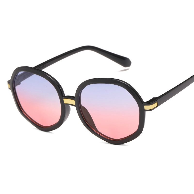 Korean version of round fashion polygon sunglasses