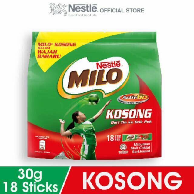 Milo Kosong Malaysia 18 Stik Pek
