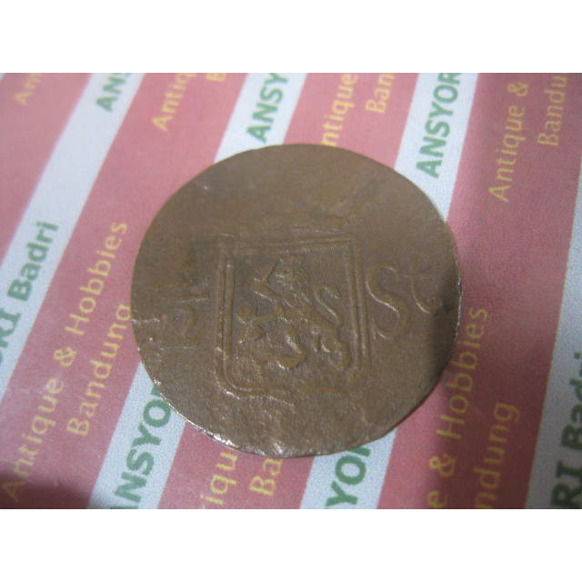 koin india batav 0.5 stuiver 1821 William I Copper langka iklan h012