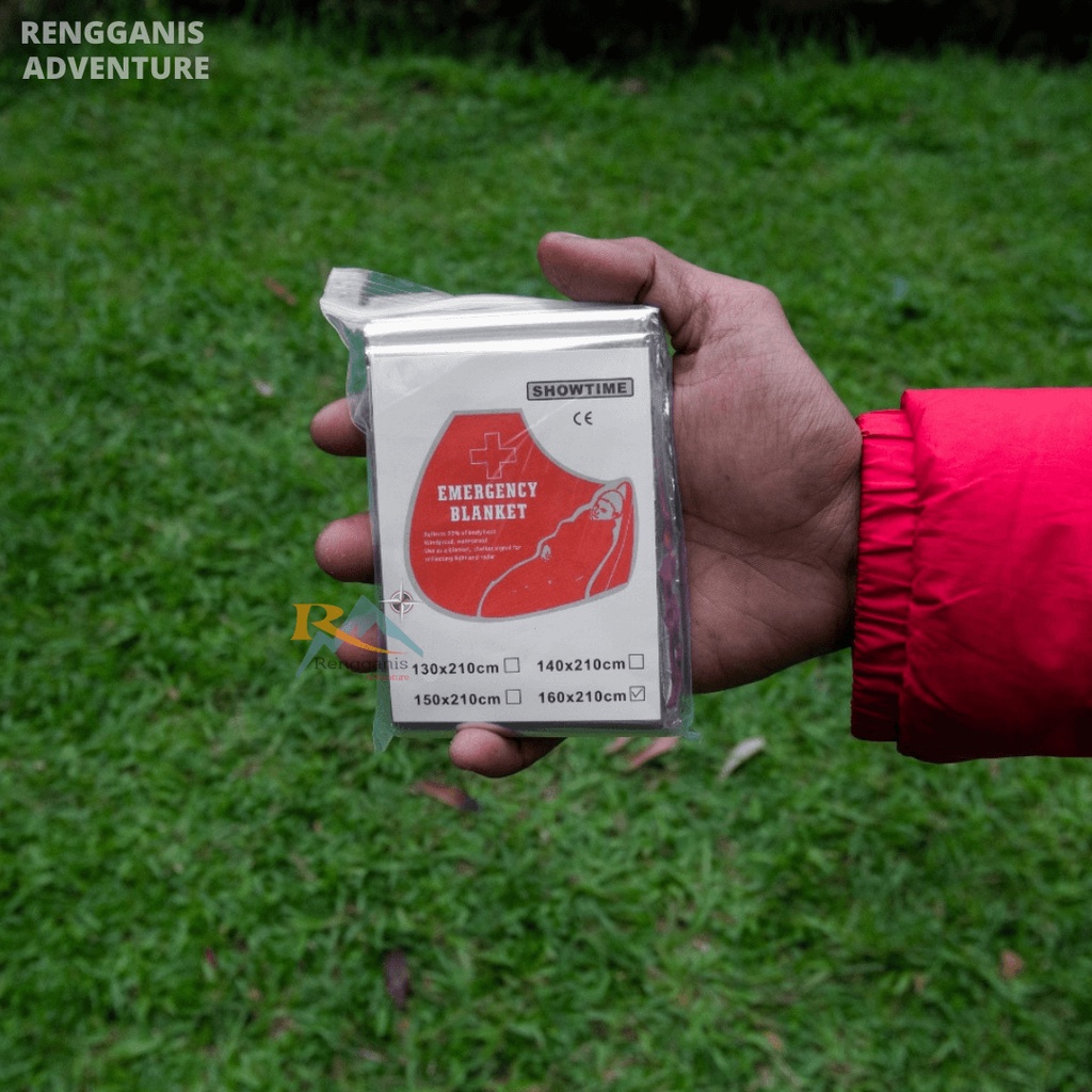 Selimut Darurat Survival Emergency Blanket Thermal Alumunium 160 x 210 Cm
