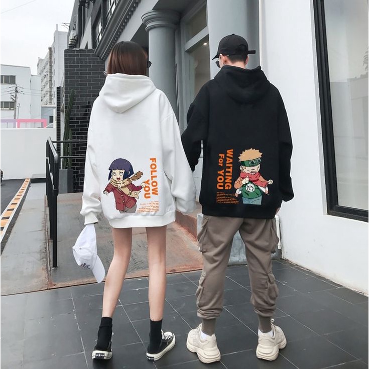 HOODIE COUP,LE WANITA PRIA ANIME FOLLOWING NARUHINA TO THE BACK FLEECE TEBAL HALUS MURAH TERBARU'