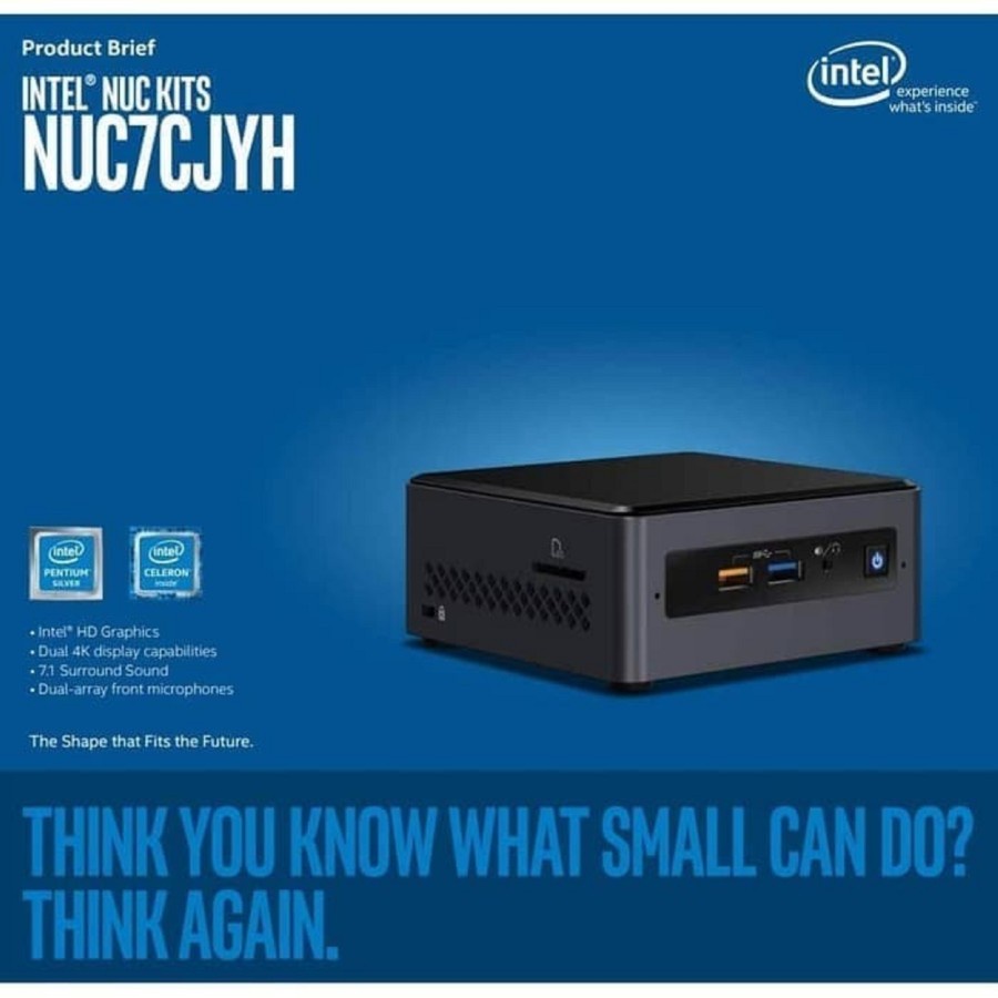 Promo Mini PC Intel Nuc C7CJYH Kit RAM 8GB SSD256GB For Home / Office