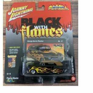 Johnny Lightning George Barris Phaeton Black with Flames 2016 Street Freaks