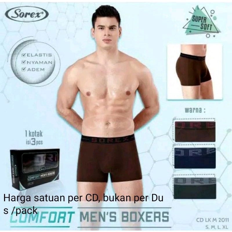 Boxer Sorex Pria Bahan Super Soft M 2011