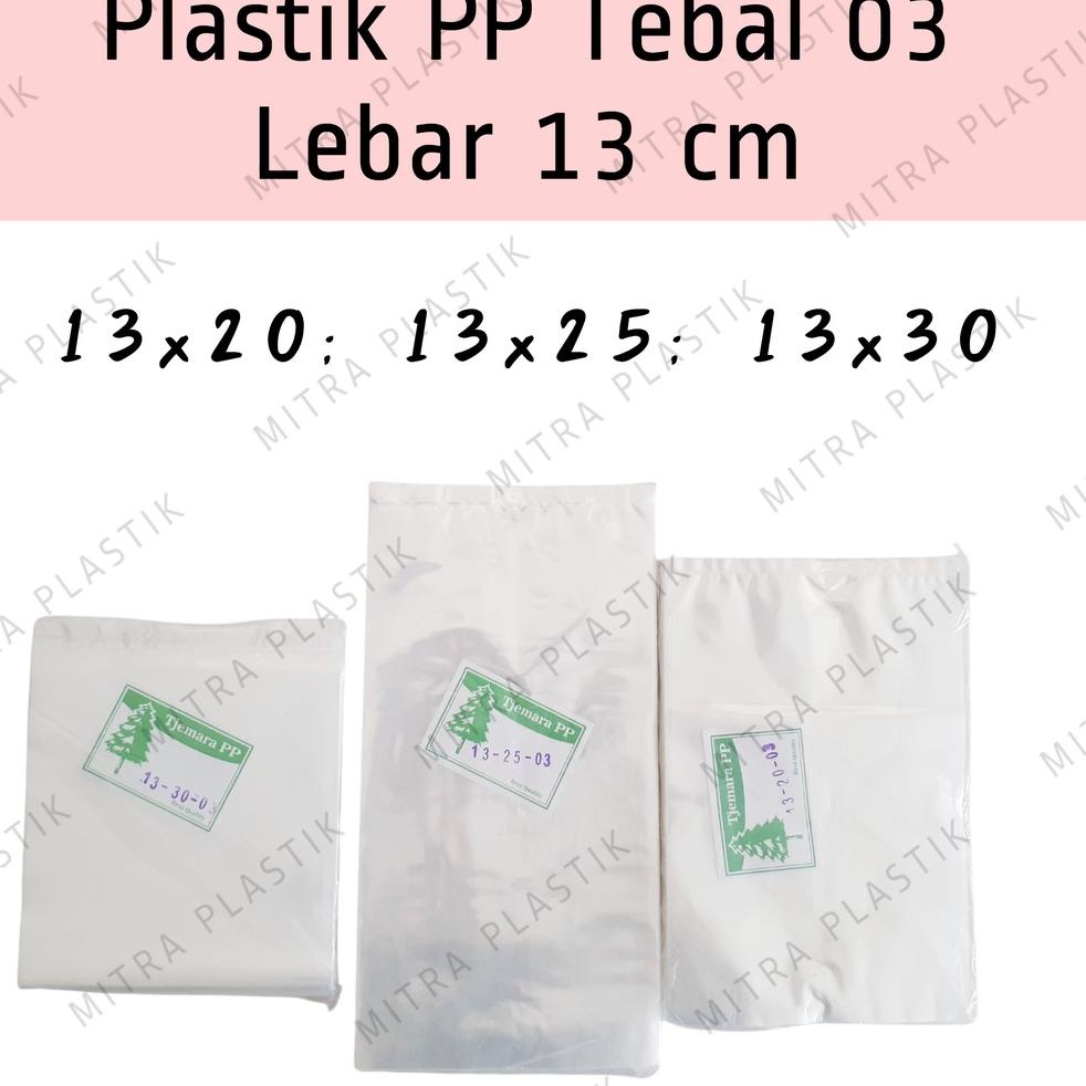 

[KODE KQMKR] Plastik PP Lebar 13 Tebal 03 13x20 13x25 13x30 Kantong Plastik Bening Transparan