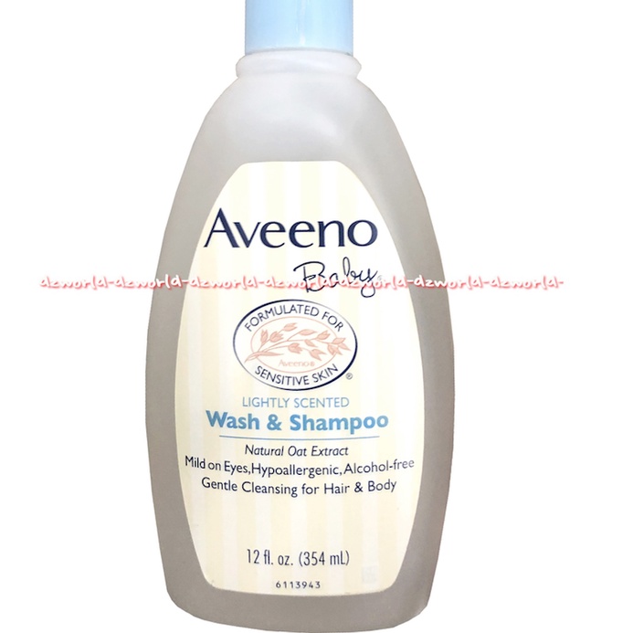 Aveeno Baby Wash &amp; Shampoo Natural Oat Extract 354ml Sabun Sampo Bayi Avenoo Aveno Bebi Wash Afeeno Afeno