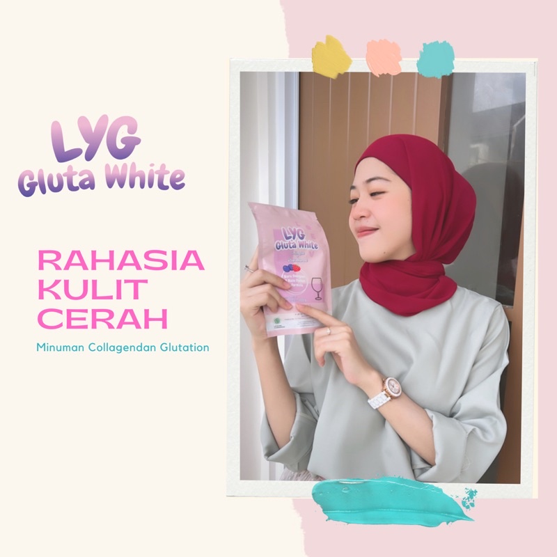 (Minuman Collagen) LYG GLUTA WHITE COLLAGEN 125gr BPOM Viral