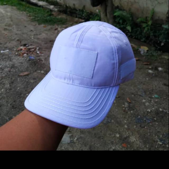 Topi PDL Putih Polos Topi Velcro Tactical Topi bdu