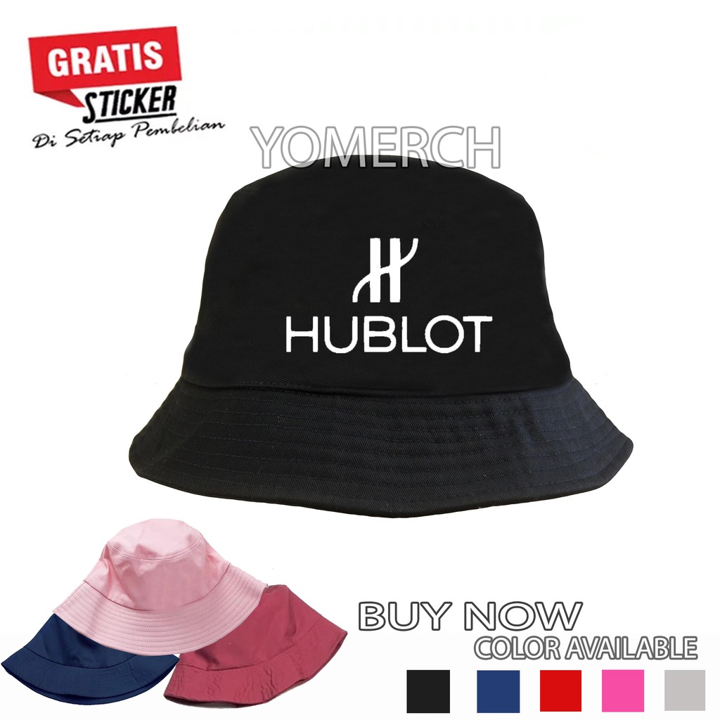 Topi Bucket HUBLOT Keren Pria dan wanita polos polosan YOMERCH
