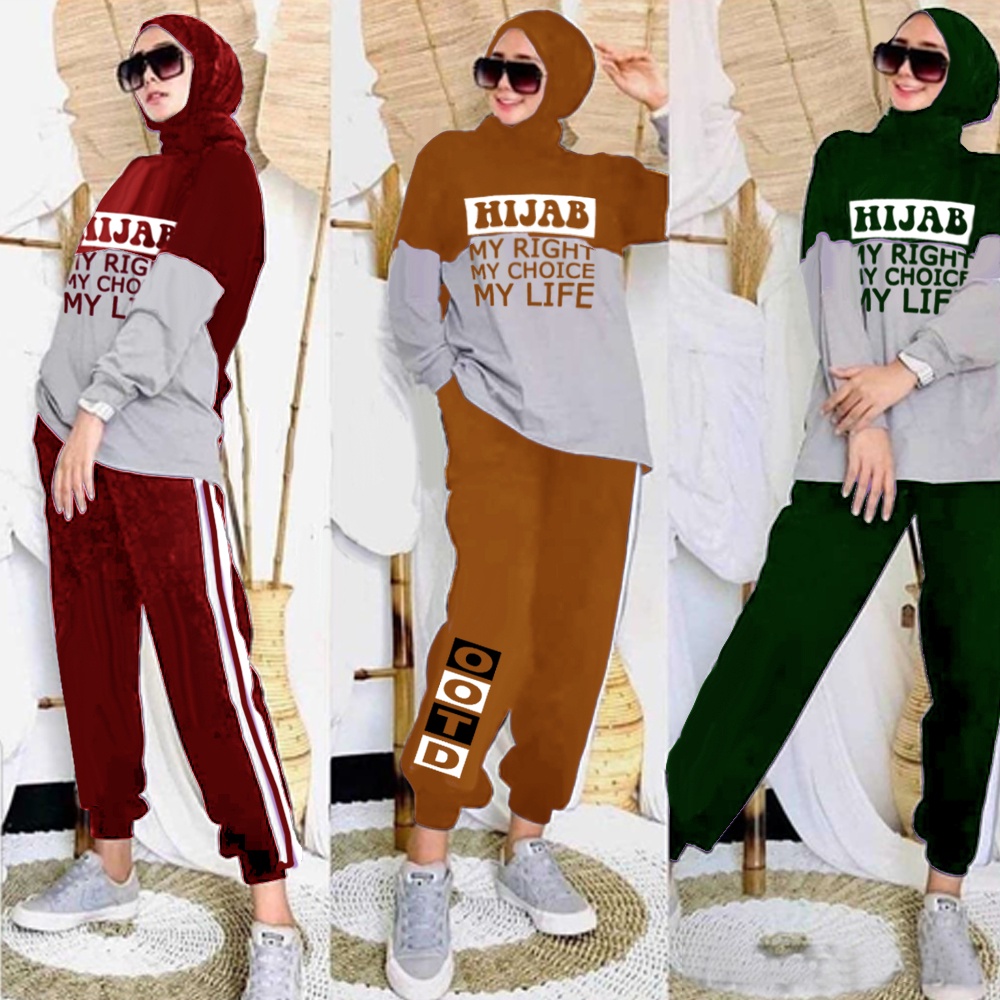 Baju Setelan Wanita Kekinian - One Set Wanita - Mayoutfit - Set Hibaba Setelan Olahraga - Lexoir