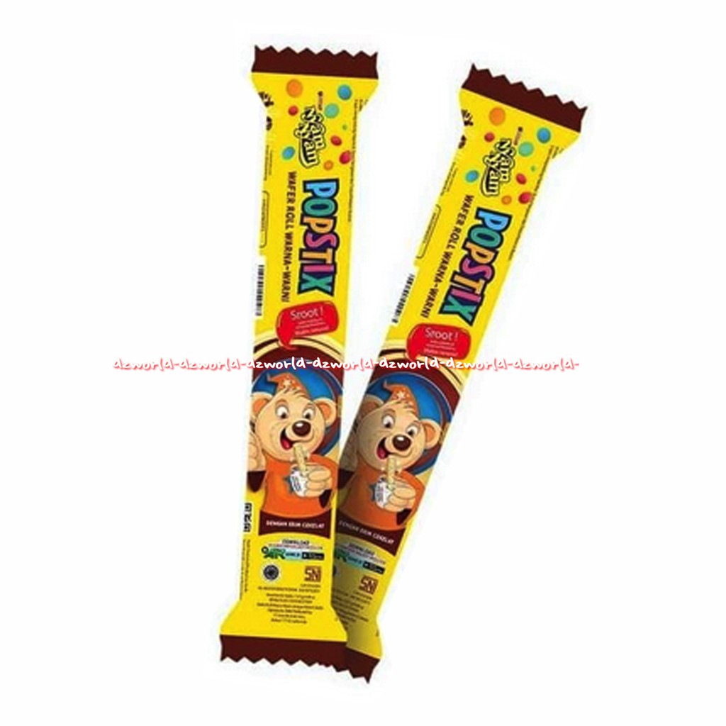 Nyam Nyam Popstix Wafer Rol Rainbow Krim Coklat 20sachets Nyamnyam Pop Stick Wafer Roll Krim Cokelat