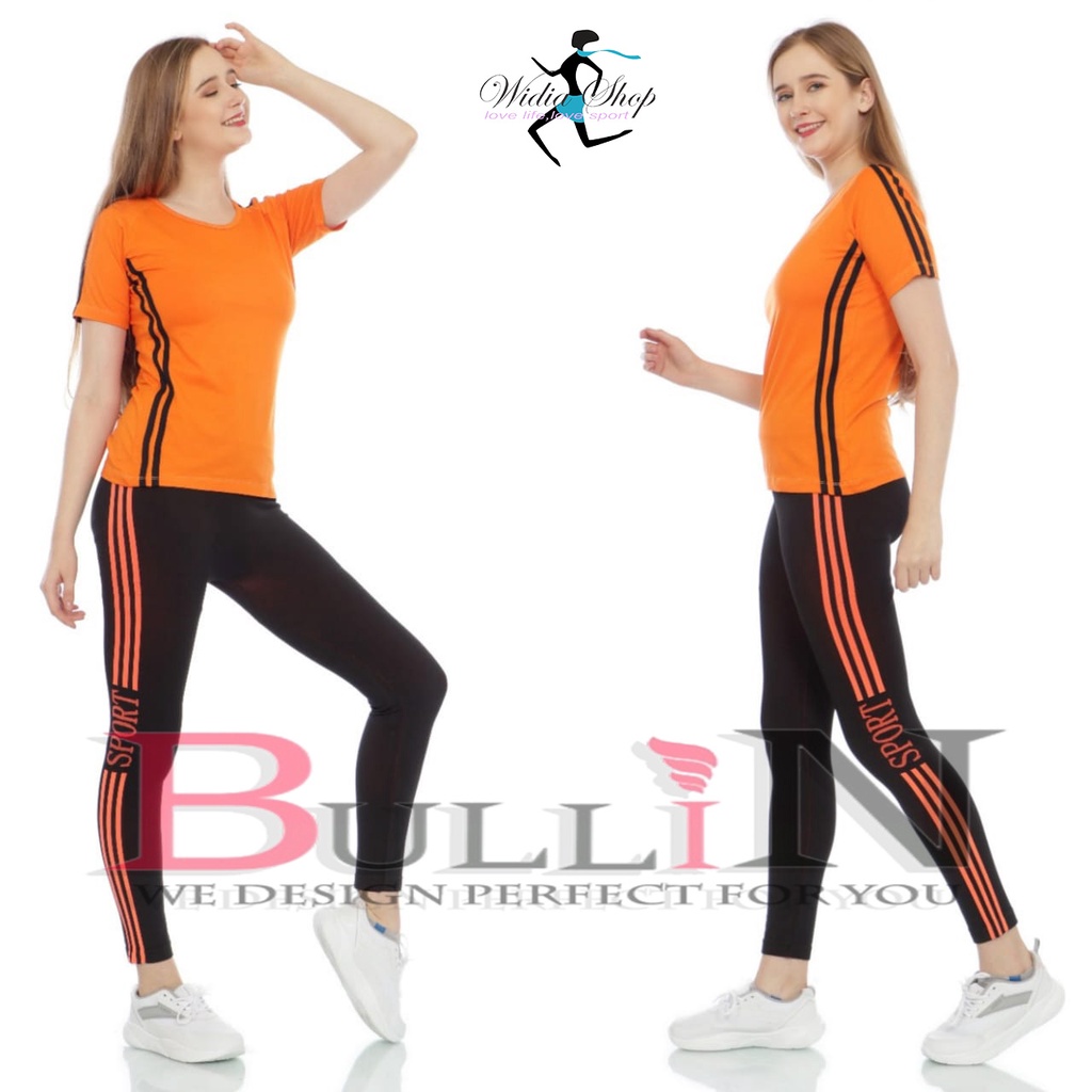 setelan aerobik /setelan baju senam wanita | Bullin