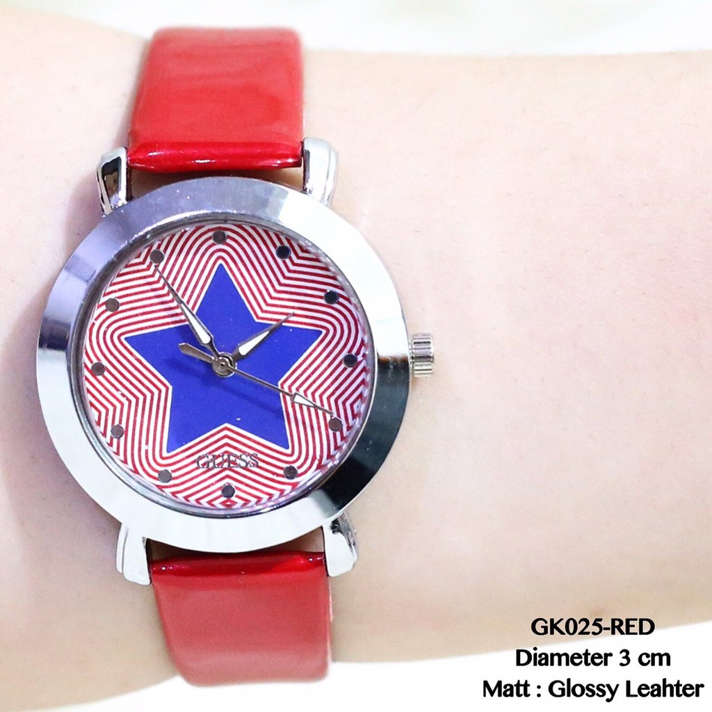 Jam tangan guess tali kulit wanita supplier tangan pertama GK025