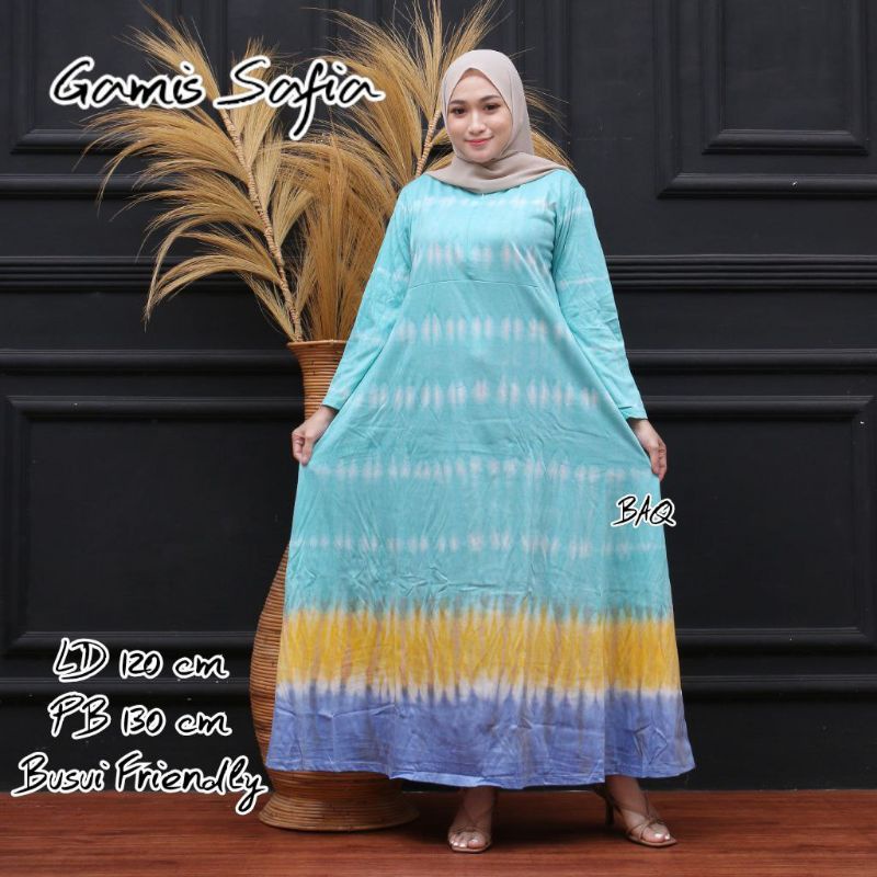 DASTER KAOS BATIK JUMBO LD 120 SOFT LENGAN PANJANG RESLETING DEPAN BUSUI BUMIL HOMEDRESS WANITA KEKINIAN