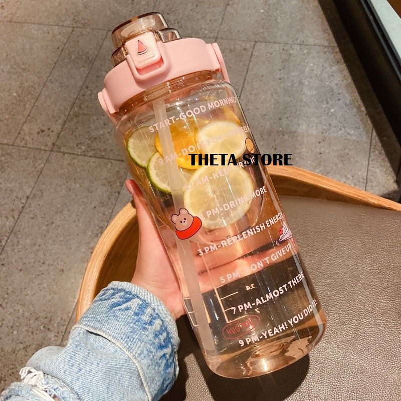 BOTOL MINUM TRASNPARAN 2 LITER BOTOL MINUM BENING VIRAL BOTOL MINUM BOTOL UKURAN JUMBO