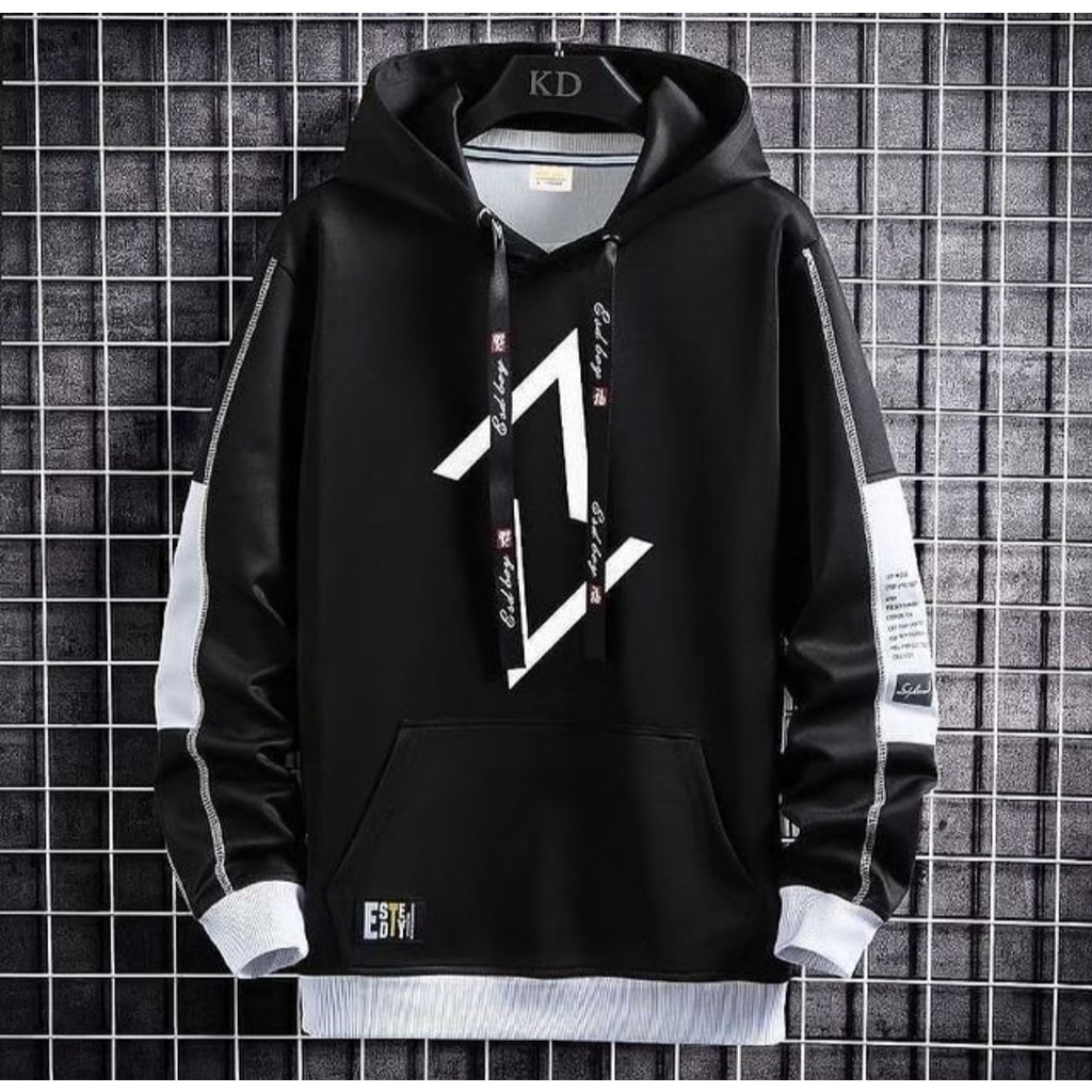 Jaket pria IKC 002 distro cbr six Bandung hoodie dua sisi bolak balik keren grosir pakaian pria H0D7 Switer Sweater Suiter Suwiter Sewiter Hudie Hudi Hodi Hody Cowok-gambar 2