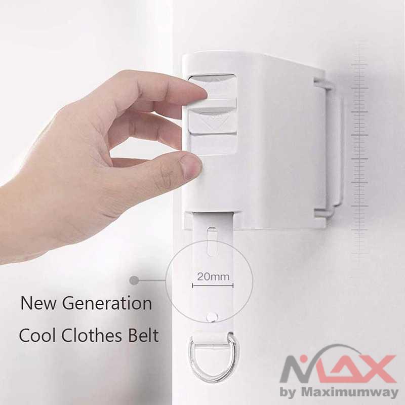 TOPINCN Jemuran Baju Praktis Indoor Model Tali Retractable - ZB20 Warna Putih