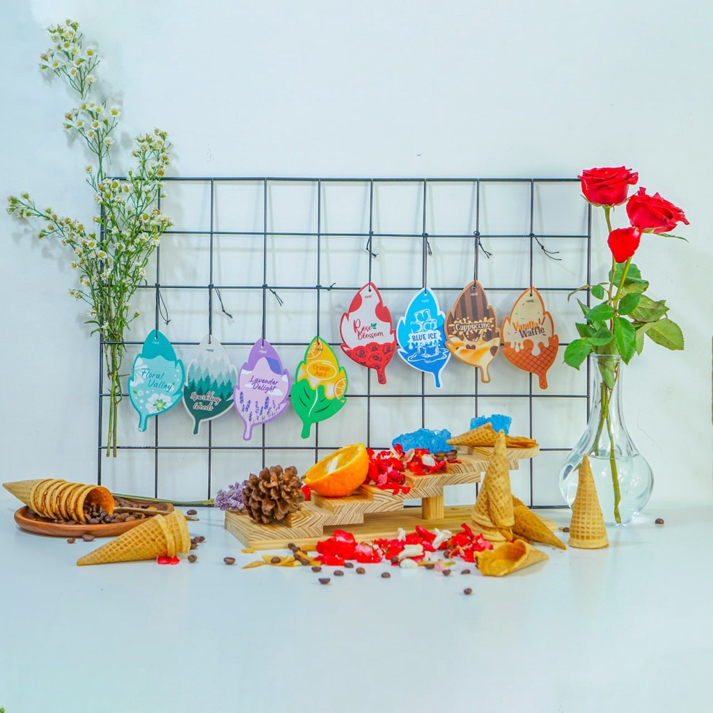 PEWANGI TOILET/PEWANGI RUANGAN/PEWANGI GANTUNG - LEAF SUMMERSPRING- PEWANGI MOBIL