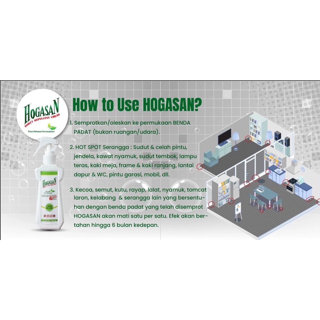 HOGASAN 200ml SPRAY anti serangga/anti semut/anti kecoa/anti rayap/anti tungau/anti kutu/anti nyamuk/anti lalat