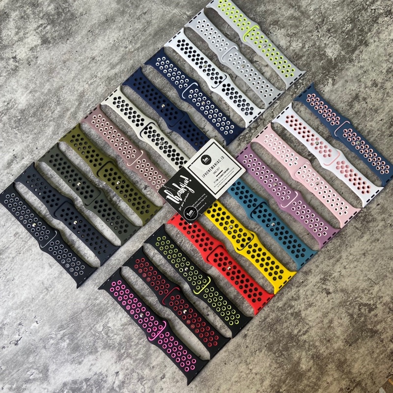 STRAP APPLE WATCH IWATCH N*IKE SPORT OLAHRAGA 38mm 42mm 40mm 44mm 41mm 45mm