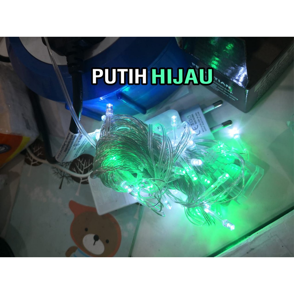 ☛TK☚ Lampu Tumblr 10 Meter 50 LED Box Hias Lebaran Dekorasi Light Tumbler RGB E002 E017