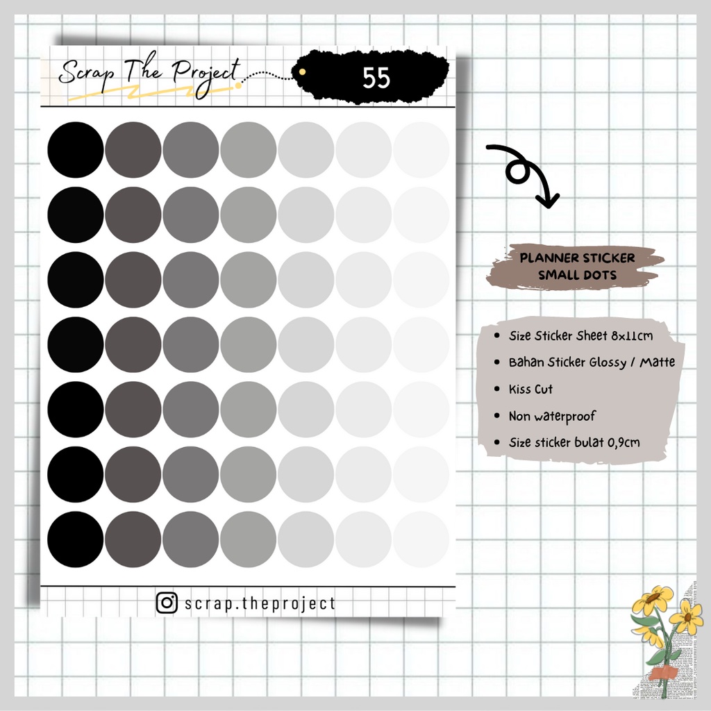 

STICKER PLANNER JOURNAL / SMALL POLKADOT STICKER / STP - 55