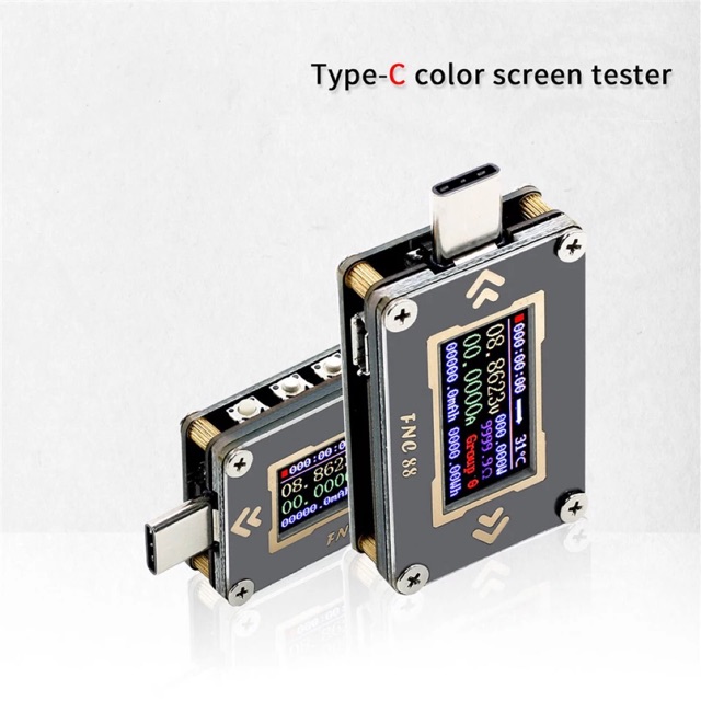 FNC88 Type-C PD Trigger USB-C Voltmeter Ammeter Voltage 2way Current Meter Multimeter USB Tester