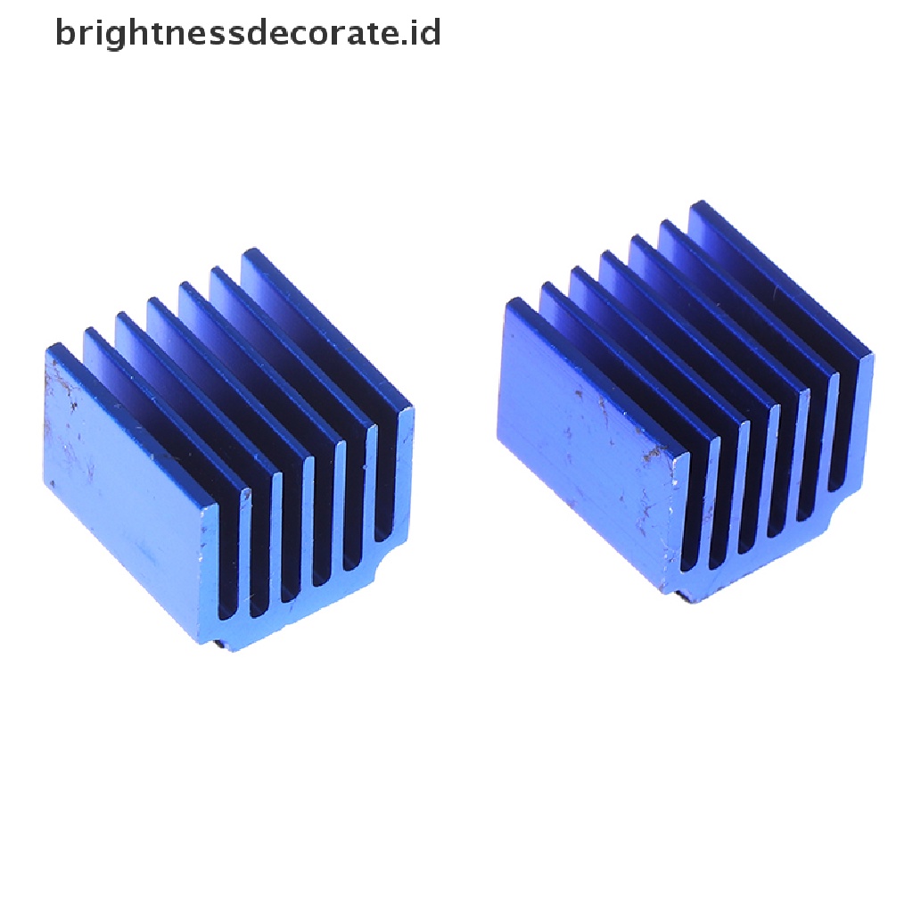 2pcs Heatsink Radiator Aluminum Warna Biru Dengan Perekat Untuk 3d