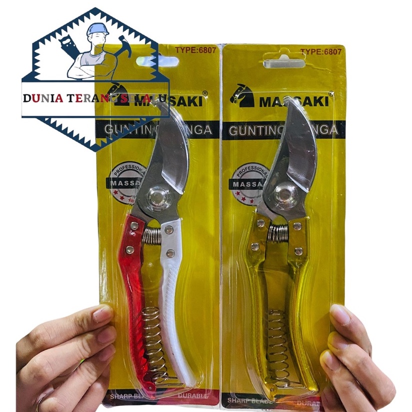 Gunting Dahan MASSAKI 8'' 8inch Stek Ranting Tanaman Bunga Bonsai Stainless Steel - TYPE : 6807